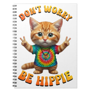 Carnet Chaton chat félin hippie paisible Boho