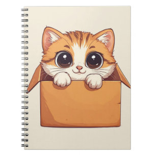 Carnet Chaton de dessin animé adorable avec de grands yeu