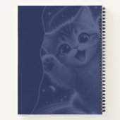 Carnet Chaton de l'espace aux pattes levées – Amusement c (Dos)
