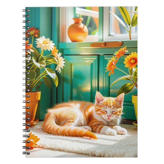 Carnet Chaton dormant (Devant)