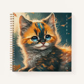 Carnet Chaton écaille de tortue automnal (Devant)