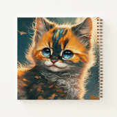 Carnet Chaton écaille de tortue automnal (Dos)