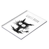Carnet Chaton mal peigné noir GabiGabi (Côté gauche)
