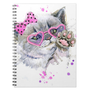 Carnet Chaton mignon d'aquarelle