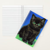 Carnet Chaton noir de style Van Gogh (À l'intérieur)