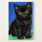 Carnet Chaton noir de style Van Gogh (Verso)