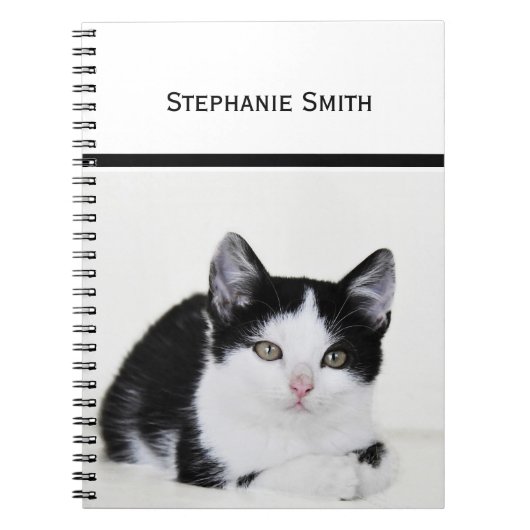 Carnet Chaton noir et blanc (Devant)