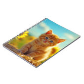 Carnet Chaton roux adorable dans un champ de tournesols (Côté gauche)