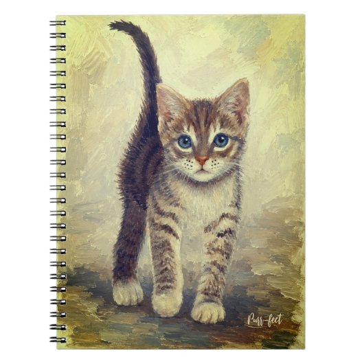 Carnet Chaton tigré adorable  (Devant)