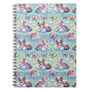 Carnet Chatons adorables et papillons