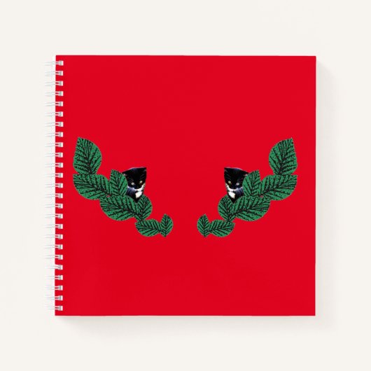 Carnet Chatons avec Feuille (Devant)