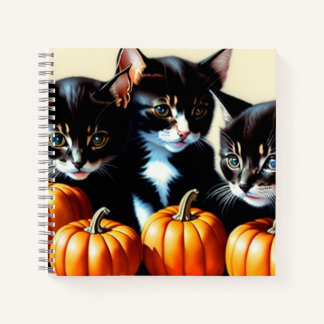 Carnet Chatons d'automne avec Citrouille