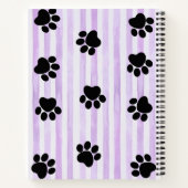 Carnet Chatons et pattes adorables, bandes violettes spir (Dos)