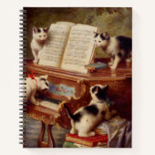Carnet Chatons et piano (Devant)
