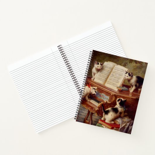 Carnet Chatons et piano (Intérieur)