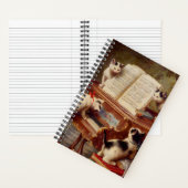 Carnet Chatons et piano (À l'intérieur)