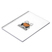 Carnet Chatoween Chat Noir Fantôme Halloween Conception V (Côté gauche)