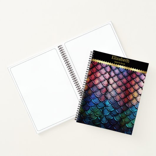 Carnet Chatoyant serpent multicolore à la lumière naturel (Intérieur)