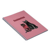 Carnet Chats âmes sœurs Rouge Noir (Côté Droit)
