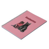 Carnet Chats âmes sœurs Rouge Noir (Côté gauche)
