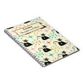 Carnet Chats atomiques de milieu de siècle avec des explo (Côté Droit)