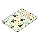 Carnet Chats atomiques de milieu de siècle avec des explo (Côté gauche)