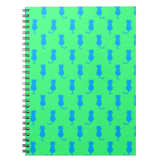 Carnet Chats bleus fantaisistes Fun Forever Lime vert (Devant)