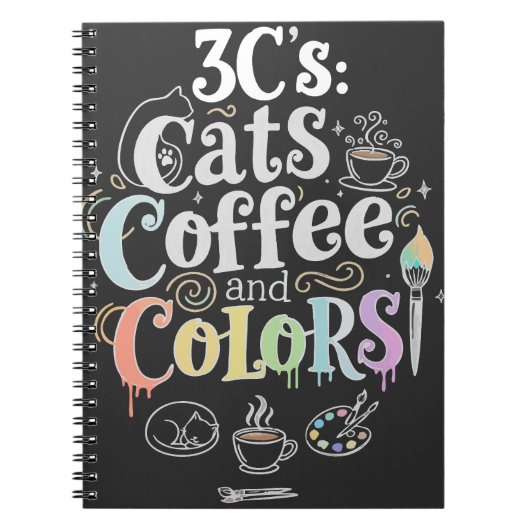 Carnet Chats Café et Couleurs (Devant)