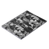 Carnet Chats Camouflés Gris Motif Chats Kitty Gris Camo (Côté gauche)