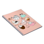 Carnet Chats dans des tasses à café (Côté Droit)