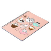 Carnet Chats dans des tasses à café (Côté gauche)