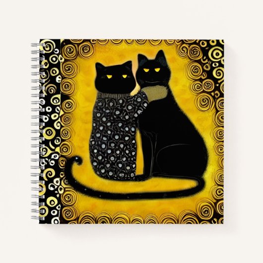 Carnet Chats dans le style de Klimt (Devant)