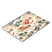 Carnet Chats dans un Motif d'aquarelle chinois (Côté gauche)