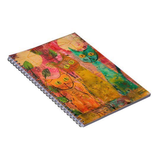 Carnet Chats d'aquarelle de Boho - Art de la féline terre (Côté Droit)