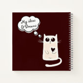 Carnet Chats de coeurs solitaires Mignons (Dos)