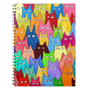 Carnet Chats de dessin animé drôles dessin au crayon de c