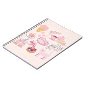 Carnet Chats de thé rose vif (Côté gauche)