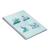 Carnet Chats de Yoga Verts (Côté Droit)