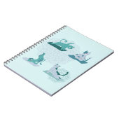 Carnet Chats de Yoga Verts (Côté gauche)
