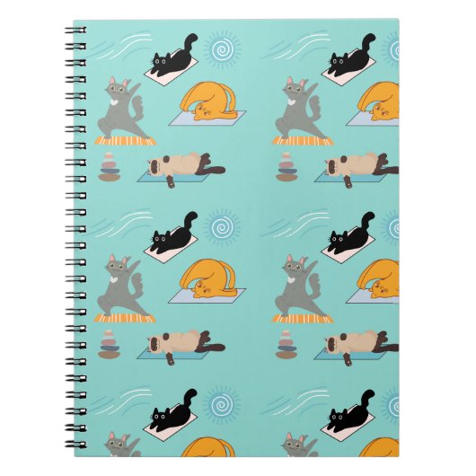 Carnet Chats drôles au yoga (Devant)
