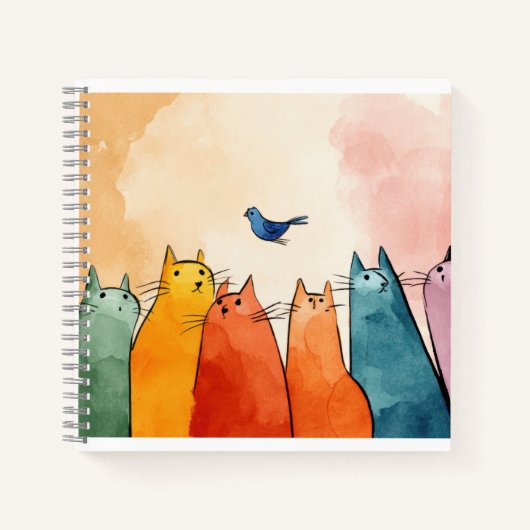 Carnet Chats en mode concentration – Citations drôles de (Devant)