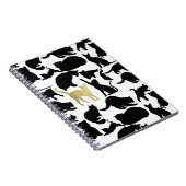 Carnet Chats en or noir (Côté Droit)