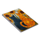 Carnet Chats en vitrail et conception d'art de tournesols (Côté Droit)