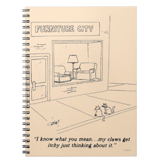 Carnet Chats griffant des meubles (Devant)