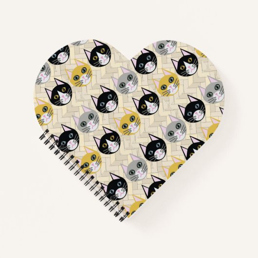 Carnet Chats Herringbone Beige (Devant)