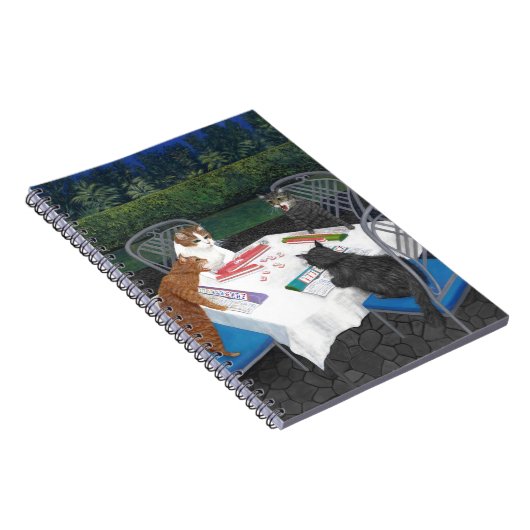 Carnet Chats jouant au Mahjong (Côté Droit)