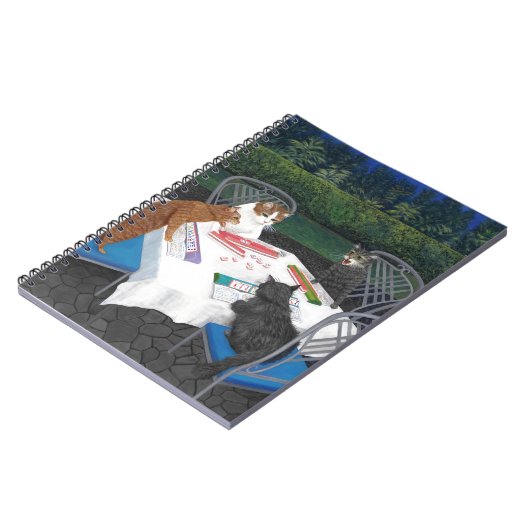 Carnet Chats jouant au Mahjong (Côté gauche)