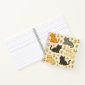 Carnet Chats mignons aux fleurs et aux coeurs - Animal ad (Intérieur)