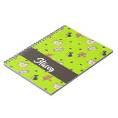 Carnet Chats mignons en vert (Côté gauche)
