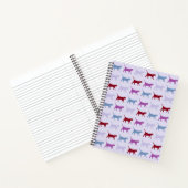 Carnet Chats mignons illustrés marchant violet Motif (Intérieur)